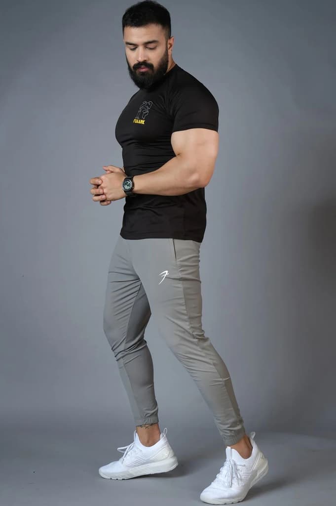 Identity Nylon Joggers Light Grey — photo 2