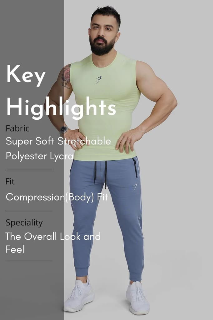 Compression Sleeveless Tank Lime — photo 9