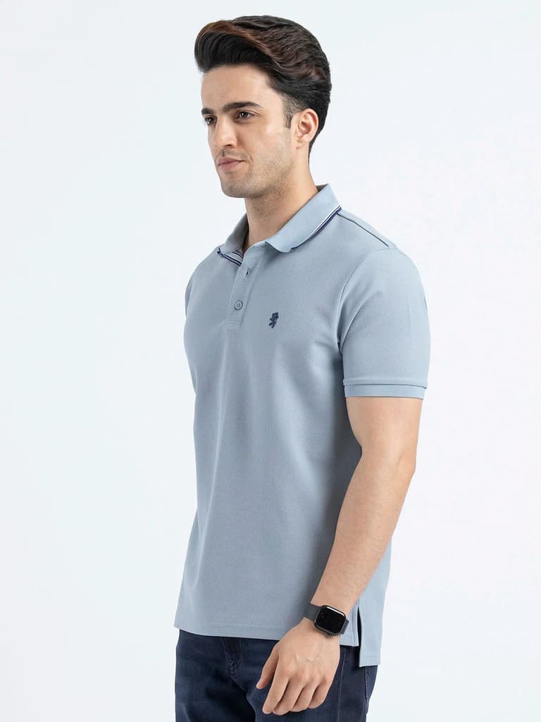 Polo T Shirts for Men in Stone Blue | Classic Polo T Shirts — photo 2
