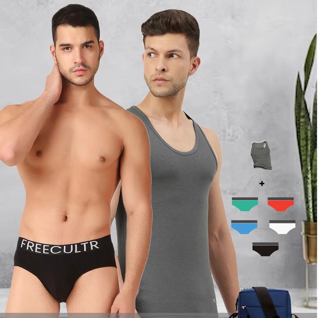 Men's Innerwear set (Pack of 6) with Free Sling Bag
