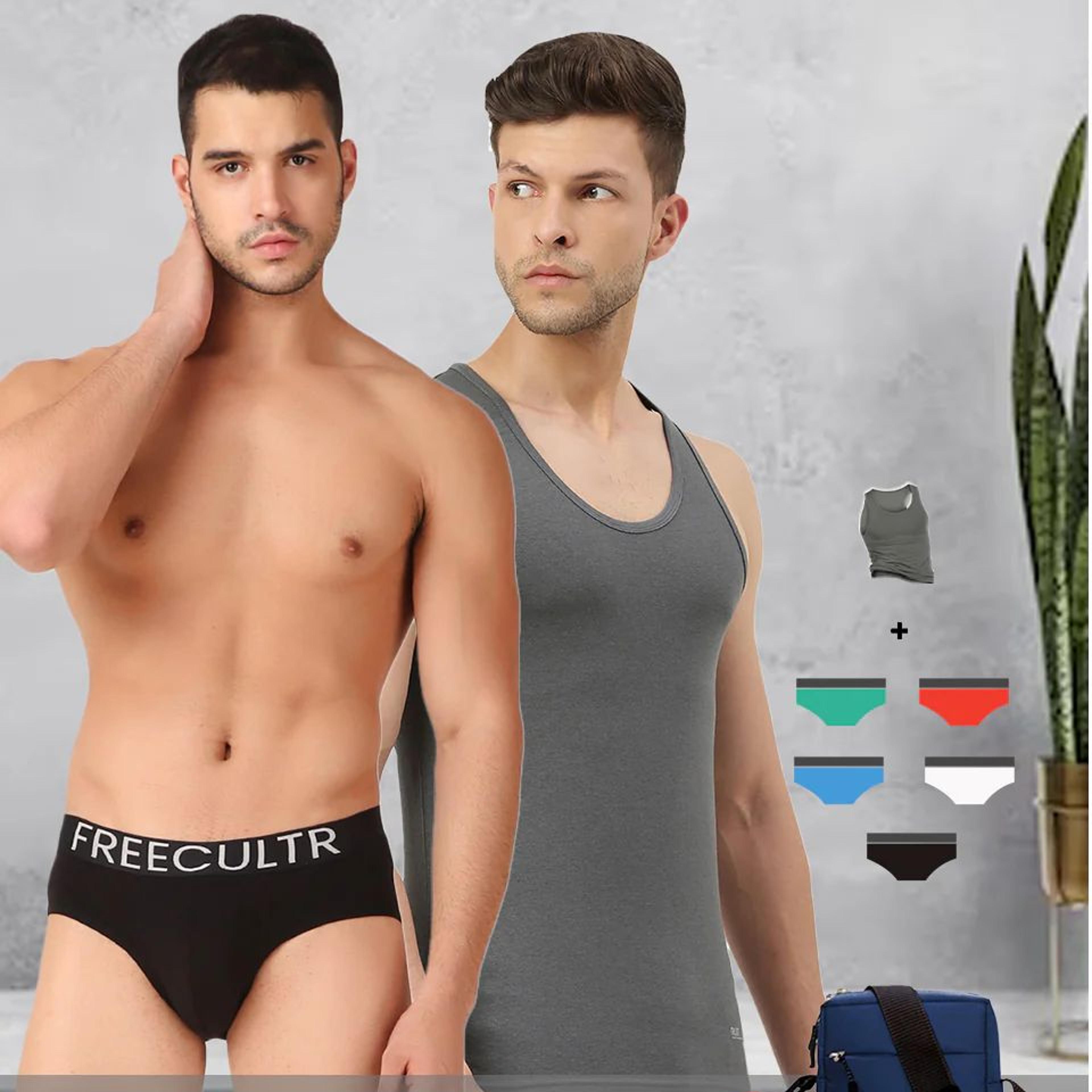 Men's Innerwear set (Pack of 6) with Free Sling Bag