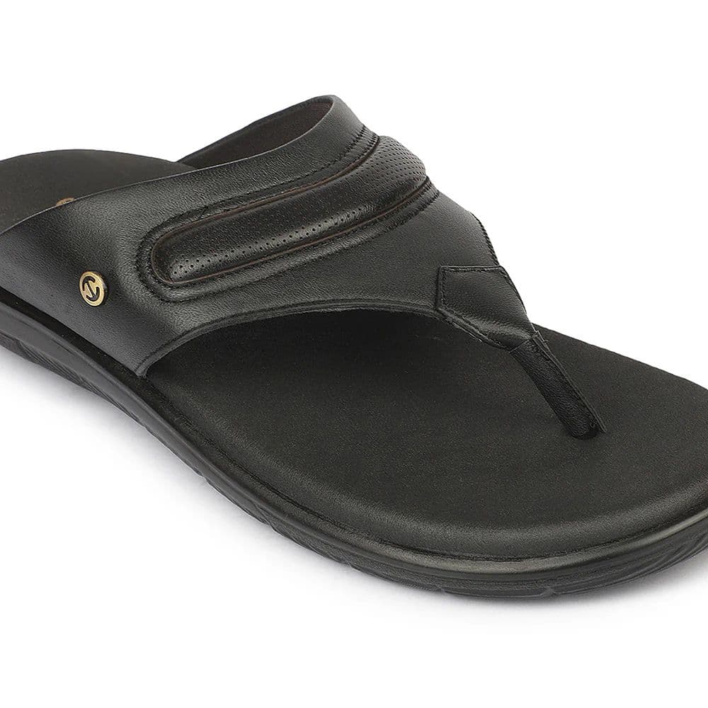 Healers MDG-3 Everyday Comfort Black Formal Slip on Slippers for Men By Liberty — photo 5