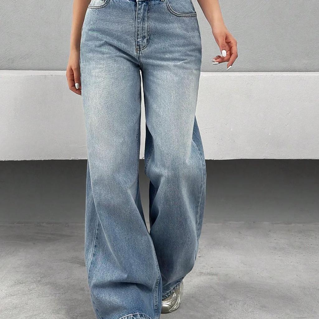 Bling Bleach Wide Leg Jeans