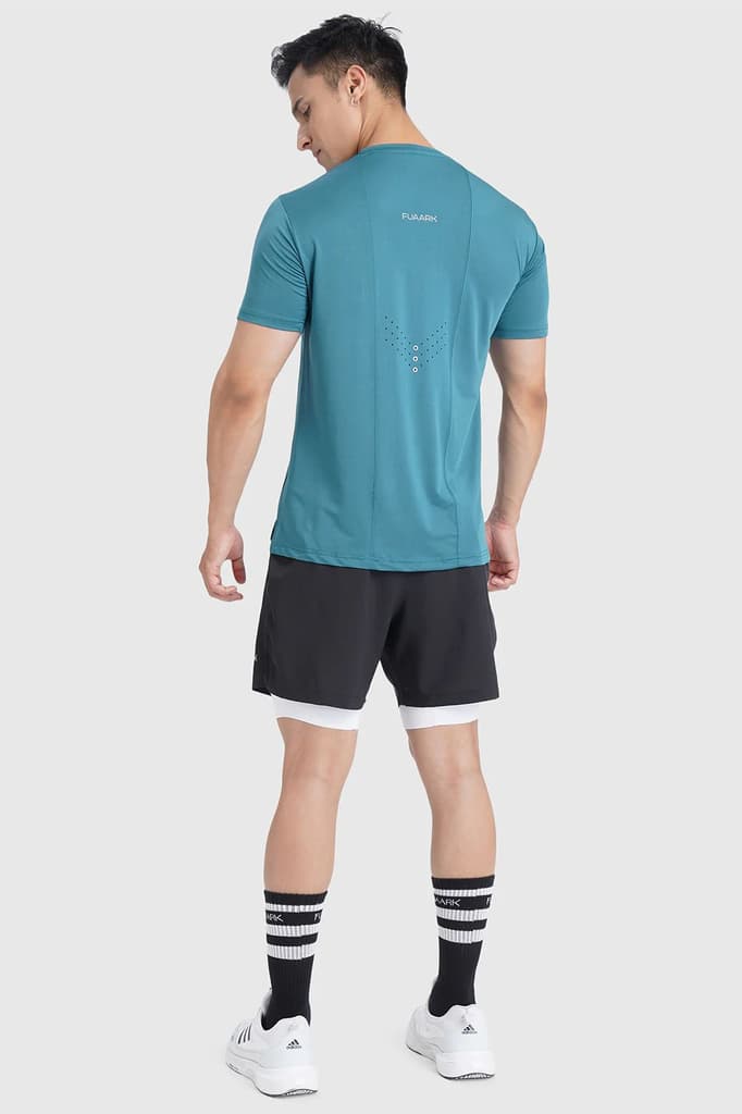 Laser Cut Running T-shirt Green — photo 8