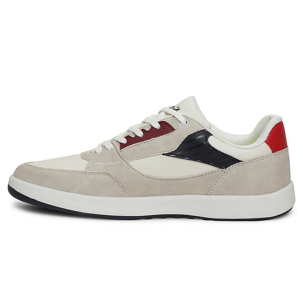Leap7x Light Grey Casual Lacing Sneakers For Men AMAZER-20E By Liberty — photo 3