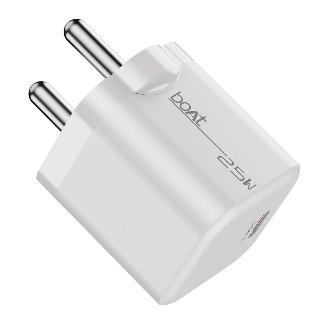 boAt 25W PD Charger | Fast Charging Adapter with PD & PPS, 12-Layer Protection & Compact Design