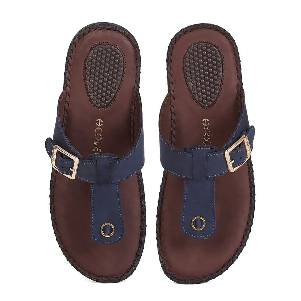Healers MDG-6 Women's Navy Blue Casual Slippers - EVERYDAY COMFORT with Premium Nubuck Upper — photo 6