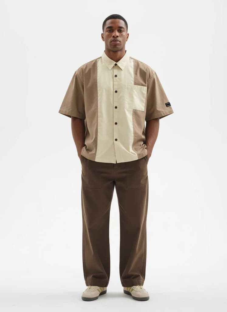 Colourblocked Casual Shirt // 002 — S