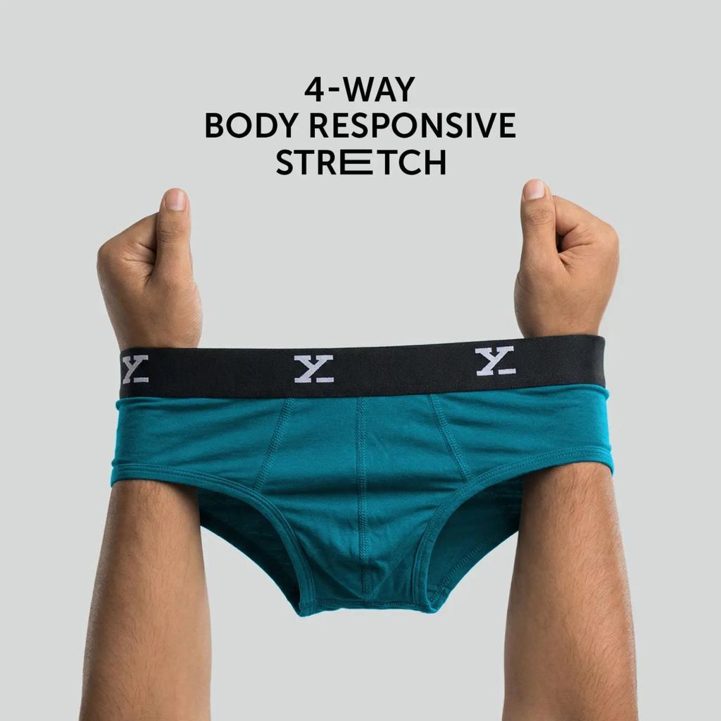 Super Combed Cotton-Modal Briefs - Aqua Blue — photo 5