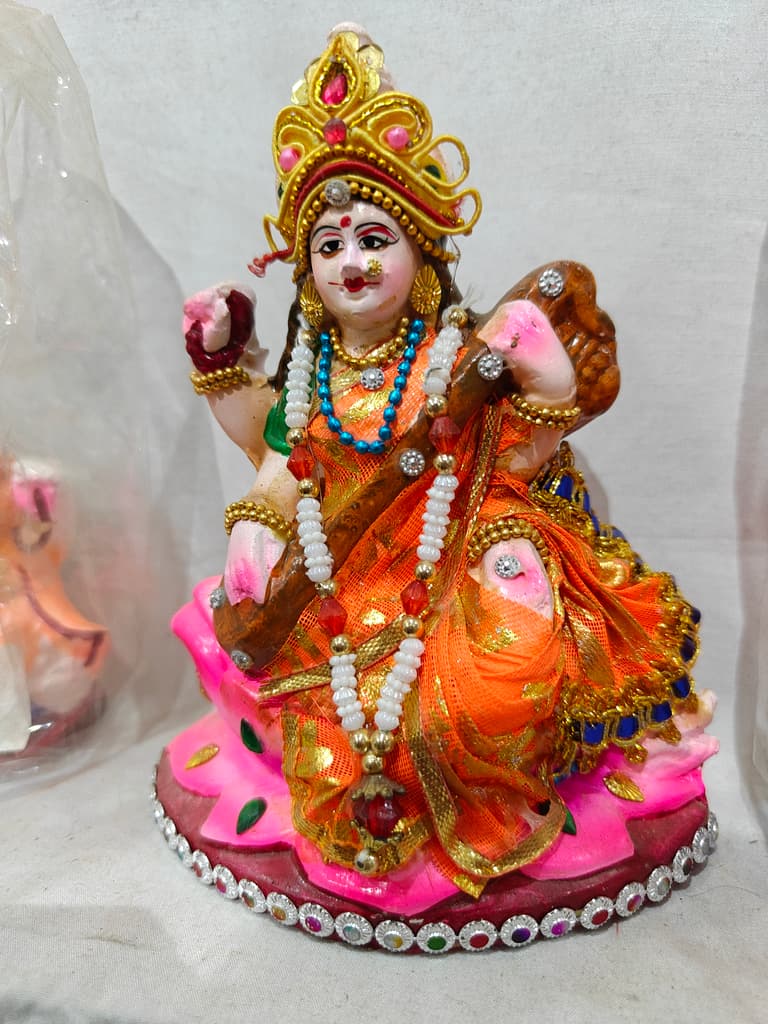 Gold Statue of Hindu Goddess | Marble | Gold | Decorative