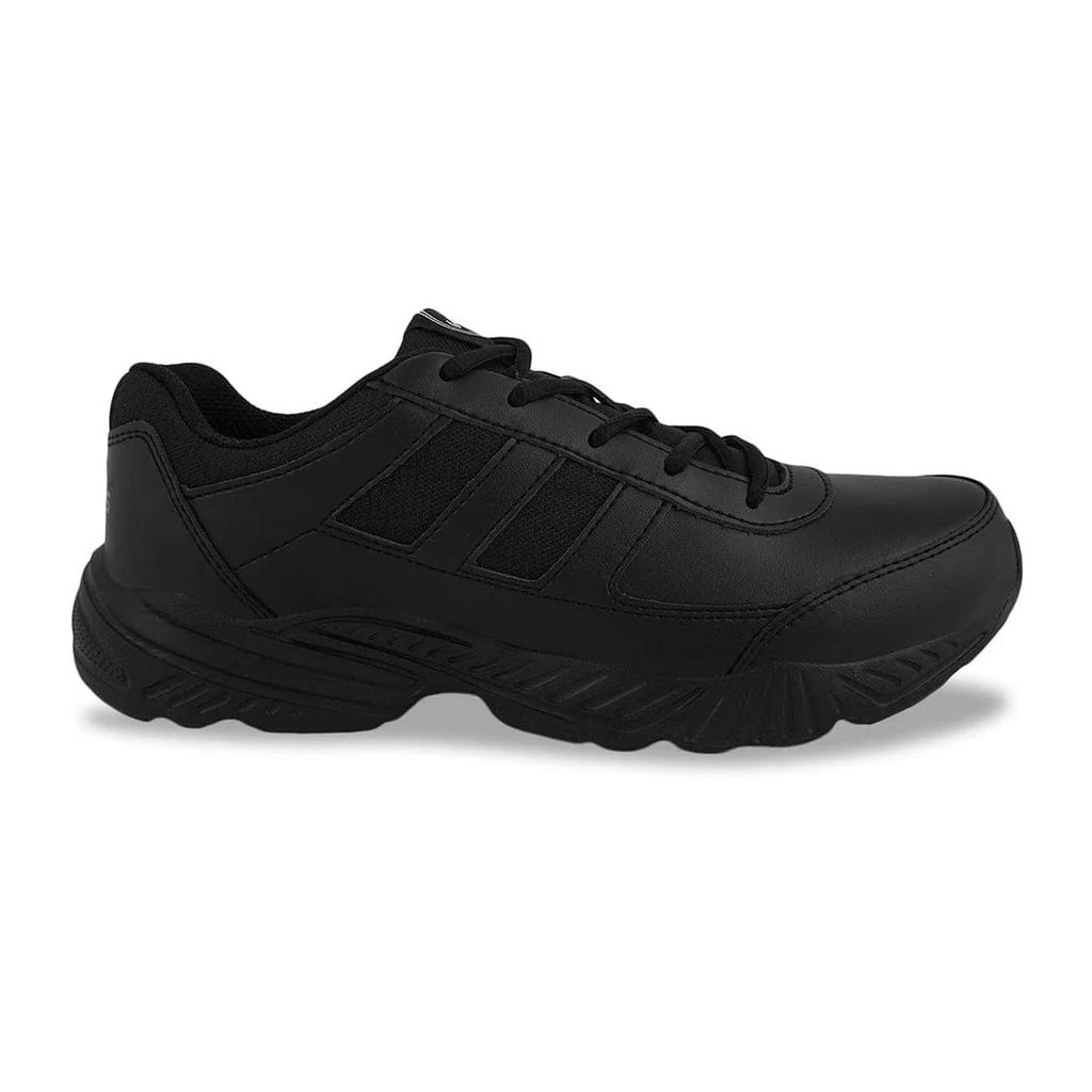 BINGO-151A Black Boys School Shoes