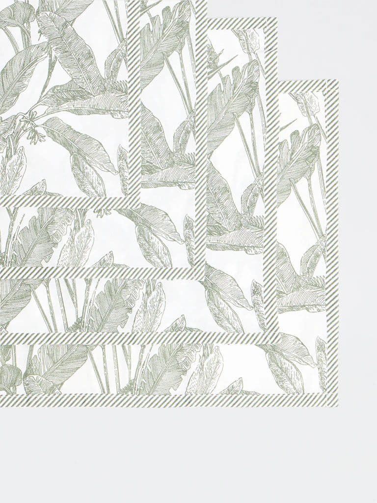 Westside Home Green Botanical Printed Placemat Set — photo 4