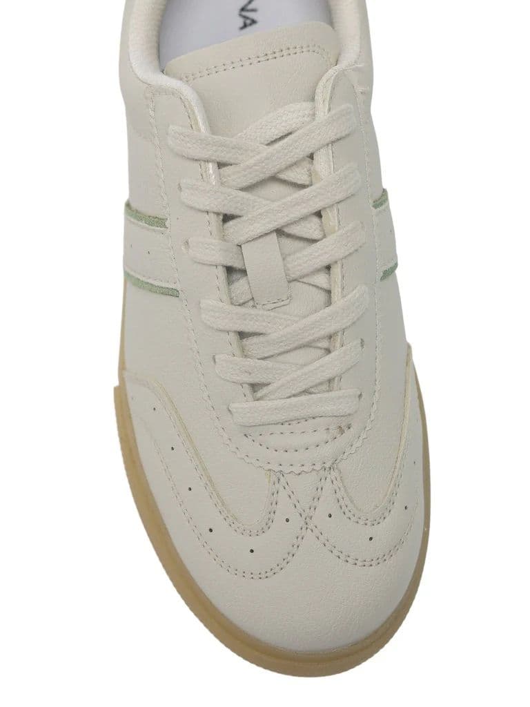 LUNA BLU Ivory Perforated Lace-Up Trainer Sneakers — photo 4