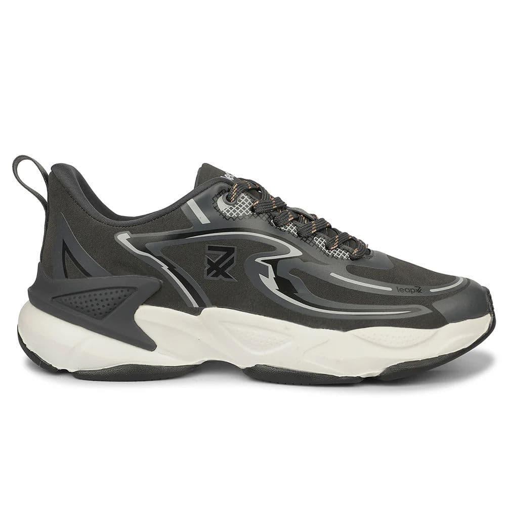 LEAP7X GLADIATOR Dark Grey Sports Running Shoes for Men By Liberty — photo 2