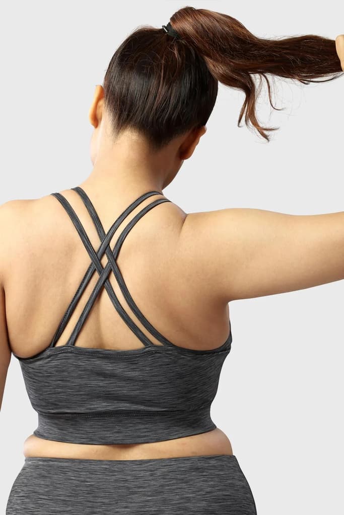 Essential Melange Sports Bra Grey — photo 3