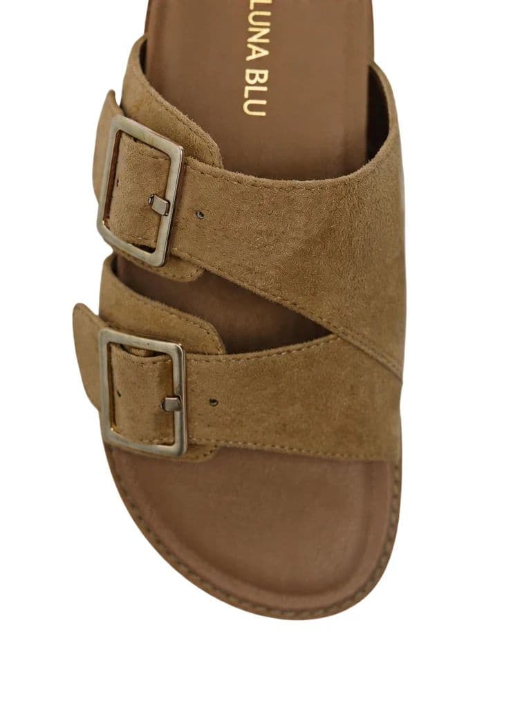 LUNA BLU Light Taupe Buckle-Detailed Sandals — photo 4