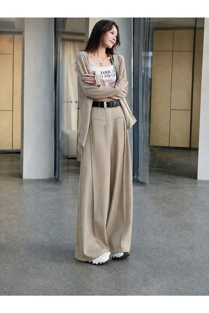 Front Pleat Formation Wide Pants — photo 9