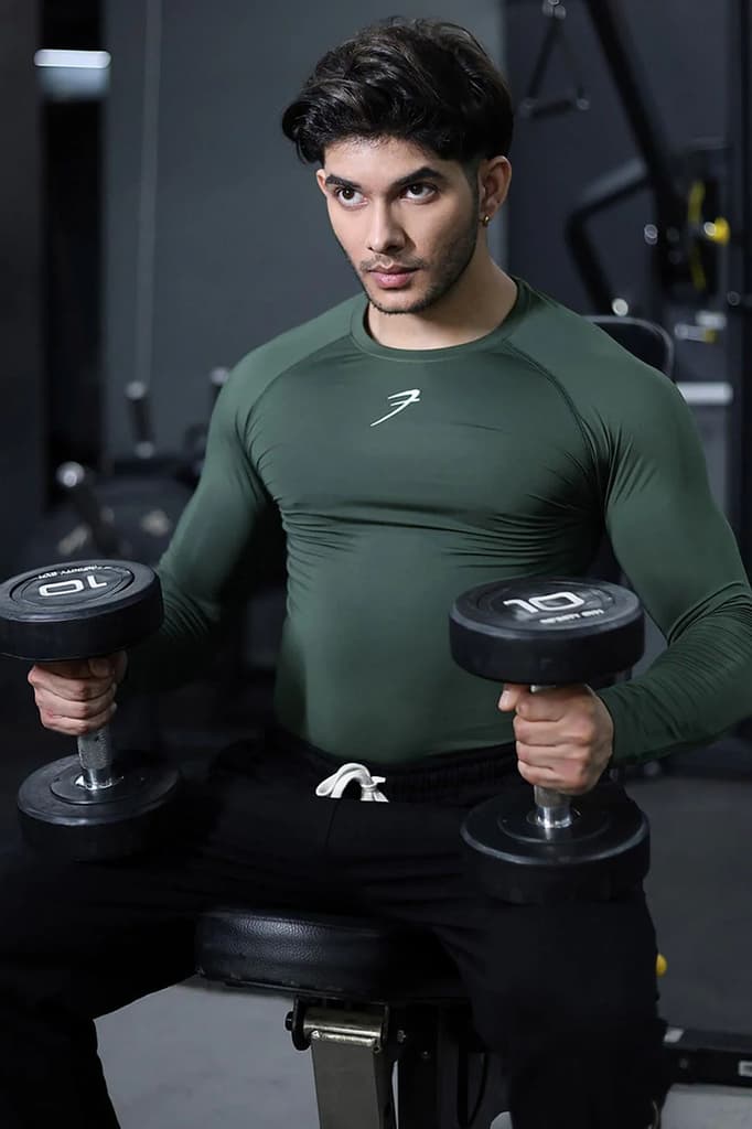 Compression Fullsleeves T-shirt Olive — photo 3
