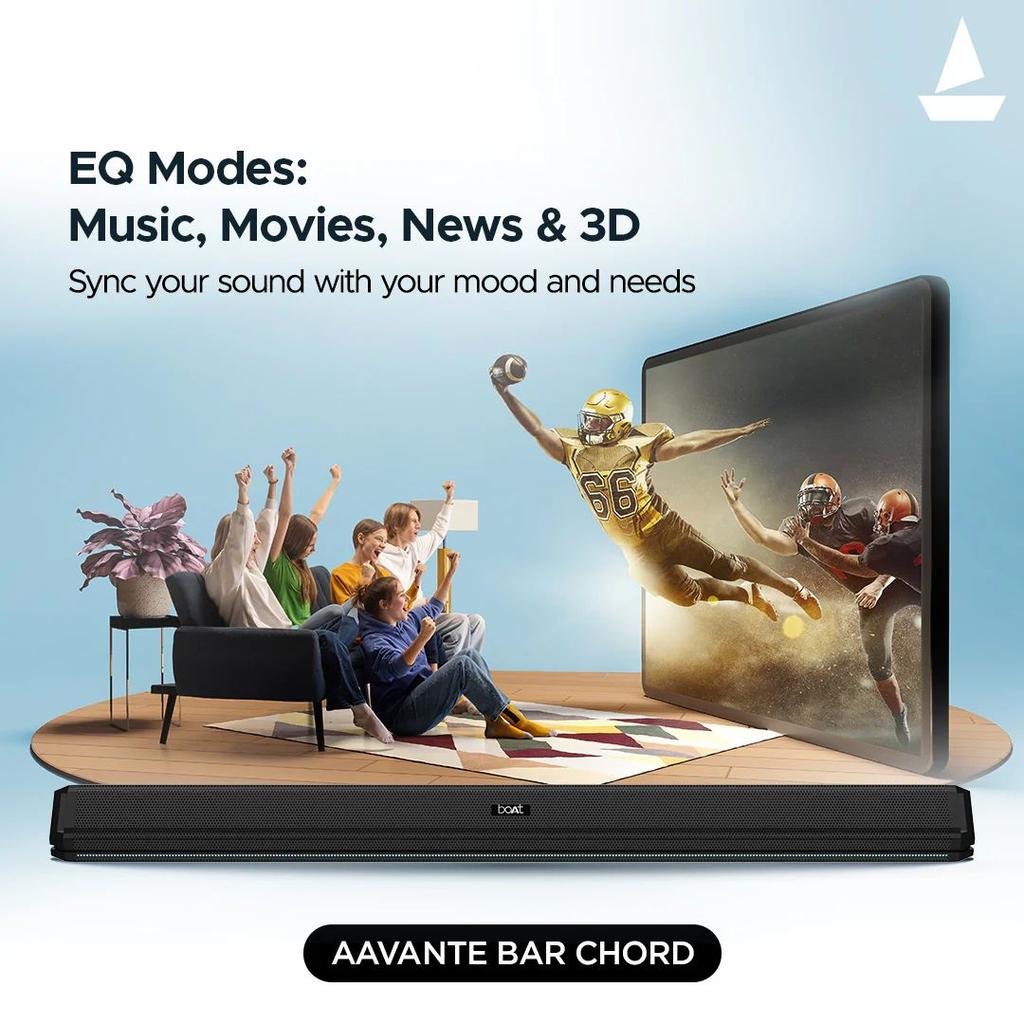 boAt Aavante Bar Chord | 160W RMS 2.1 Channel Bluetooth Soundbar, 6.5 inch Wireless Subwoofer, EQ Modes, Multi-Connectivity — photo 2