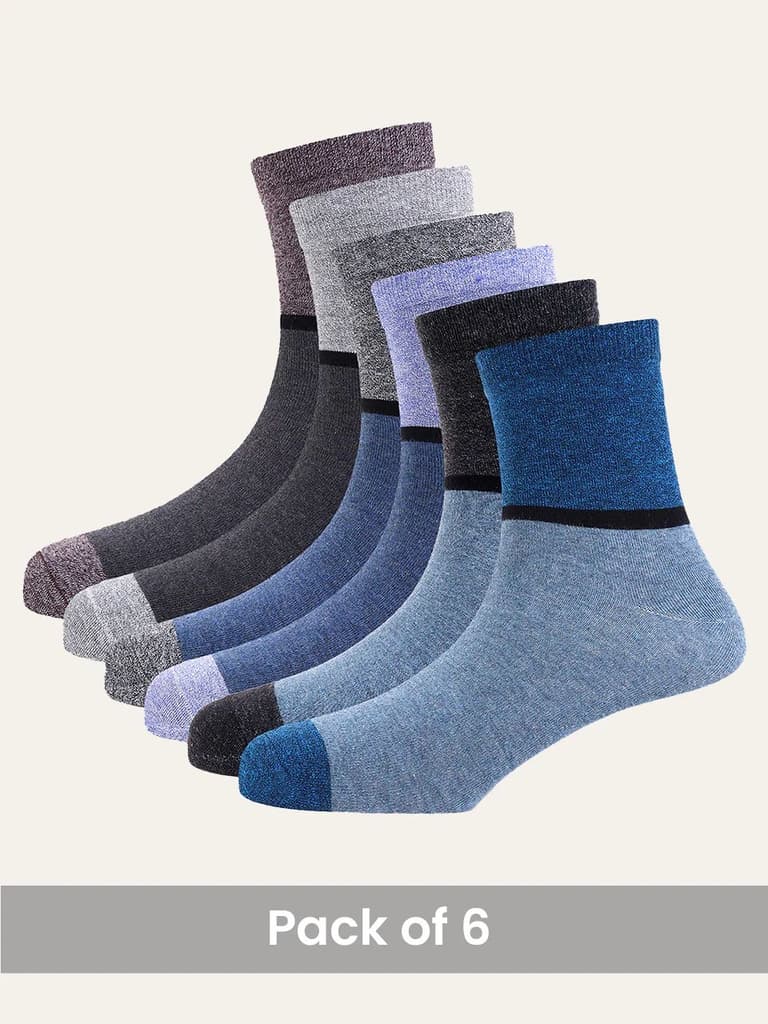 Cotton Socks Pack of 6 — Unisex