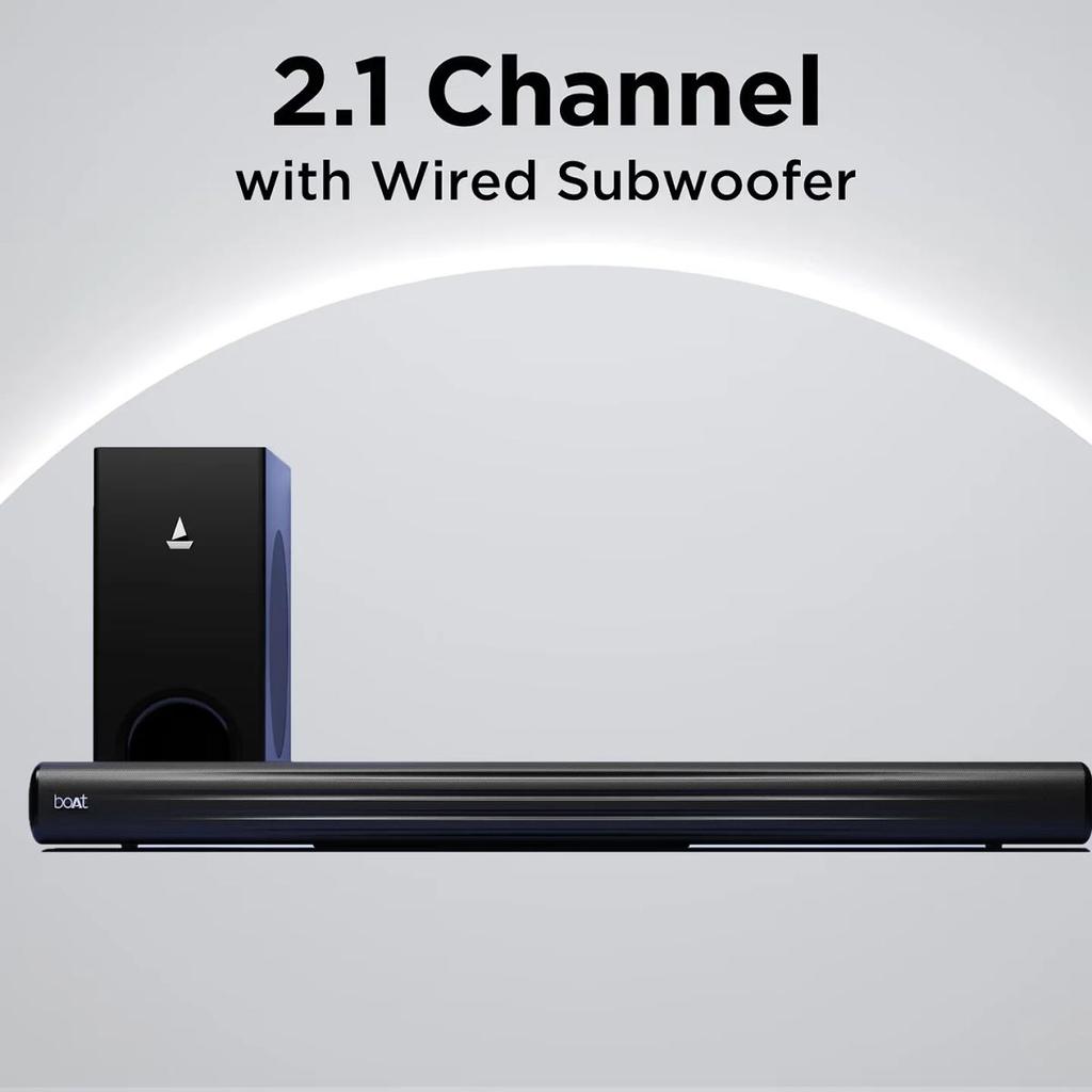 boAt Aavante Bar Aroha | Bluetooth Soundbar with Wired Subwoofer, 100W RMS Sound, 2.1 channel, Multiple EQ Modes, Bluetooth v5.3, USB, AUX, HDMI (ARC) — photo 5
