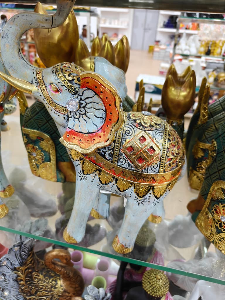 Gold Elephant Statue | Decorative | Gold | Brown