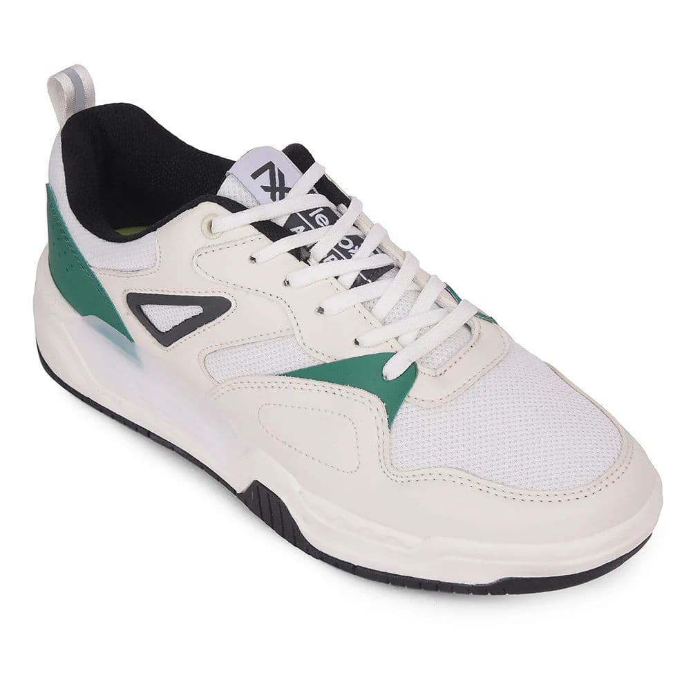 LEAP7X White Casual Lacing Sneakers for Men LORDSTEP-E By Liberty — 6/40 / White