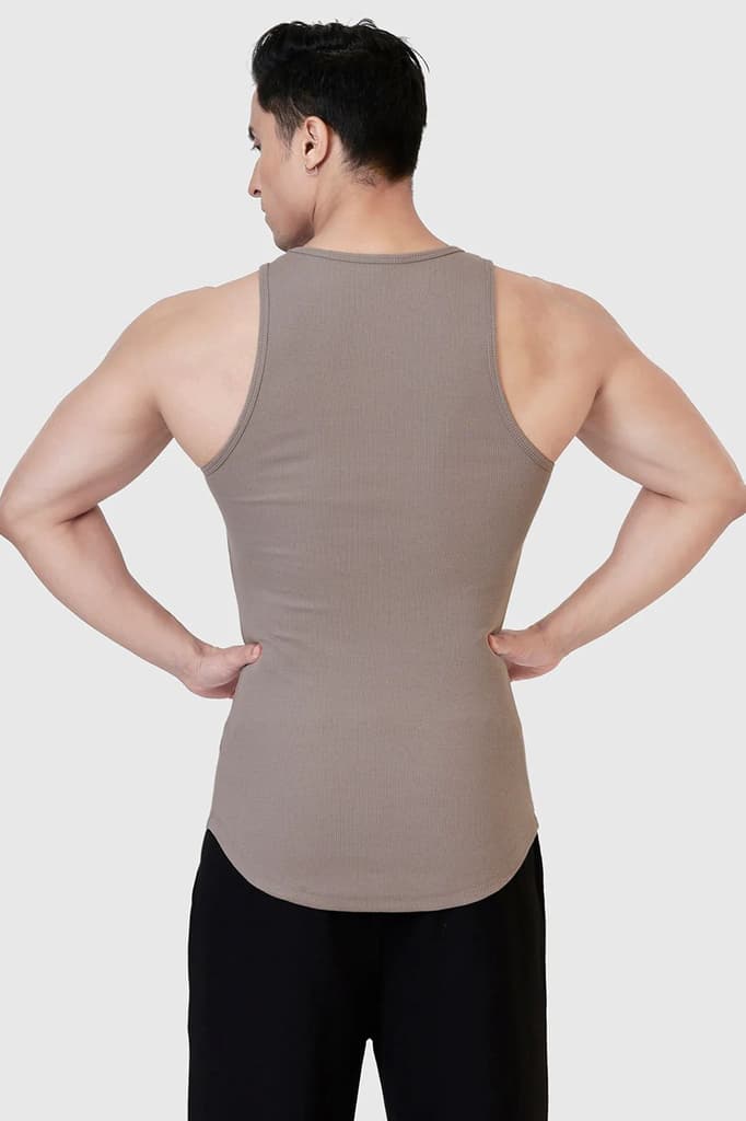Ribbed Tank Warm Beige — photo 6