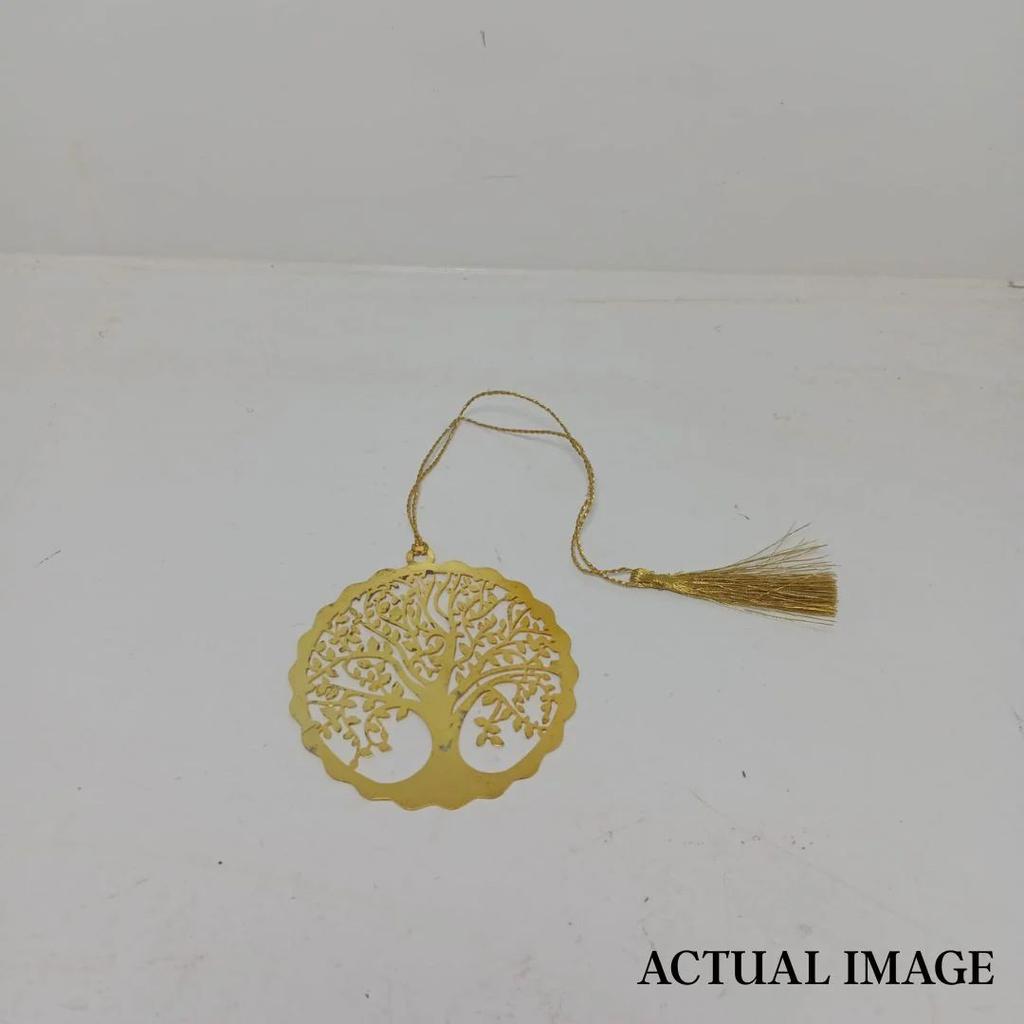 Tree of Life Metal Bookmark with Golden Tassel – Elegant Metallic Reading Companion — photo 3