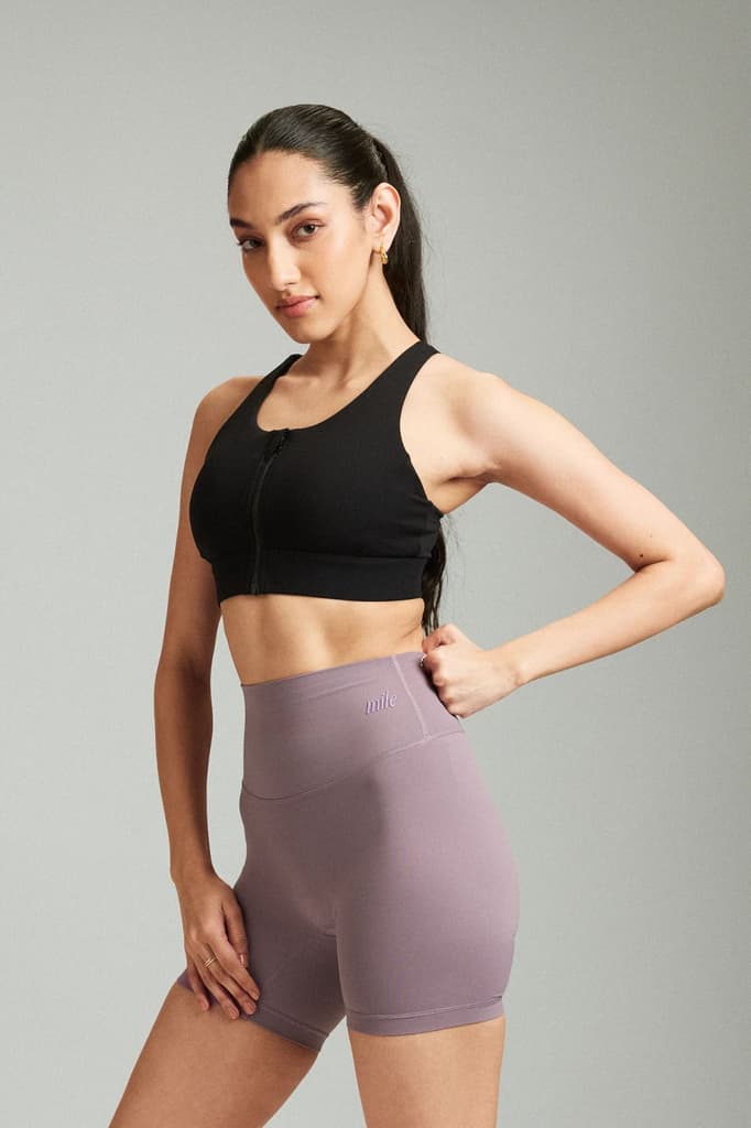 Black LevelUp Front Zip Sports Bra — photo 4