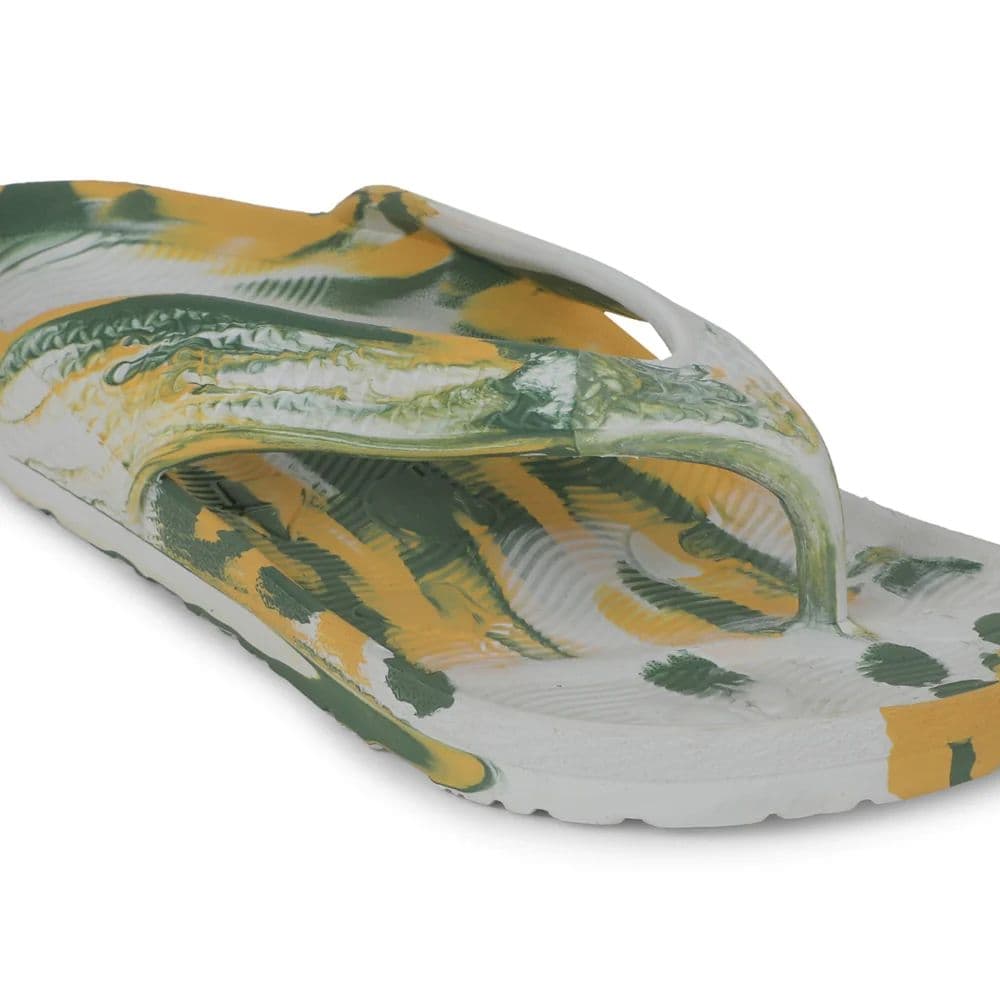 A-HA Yellow Casual Slipper For Men HAPPYFEET1 By Liberty — photo 5