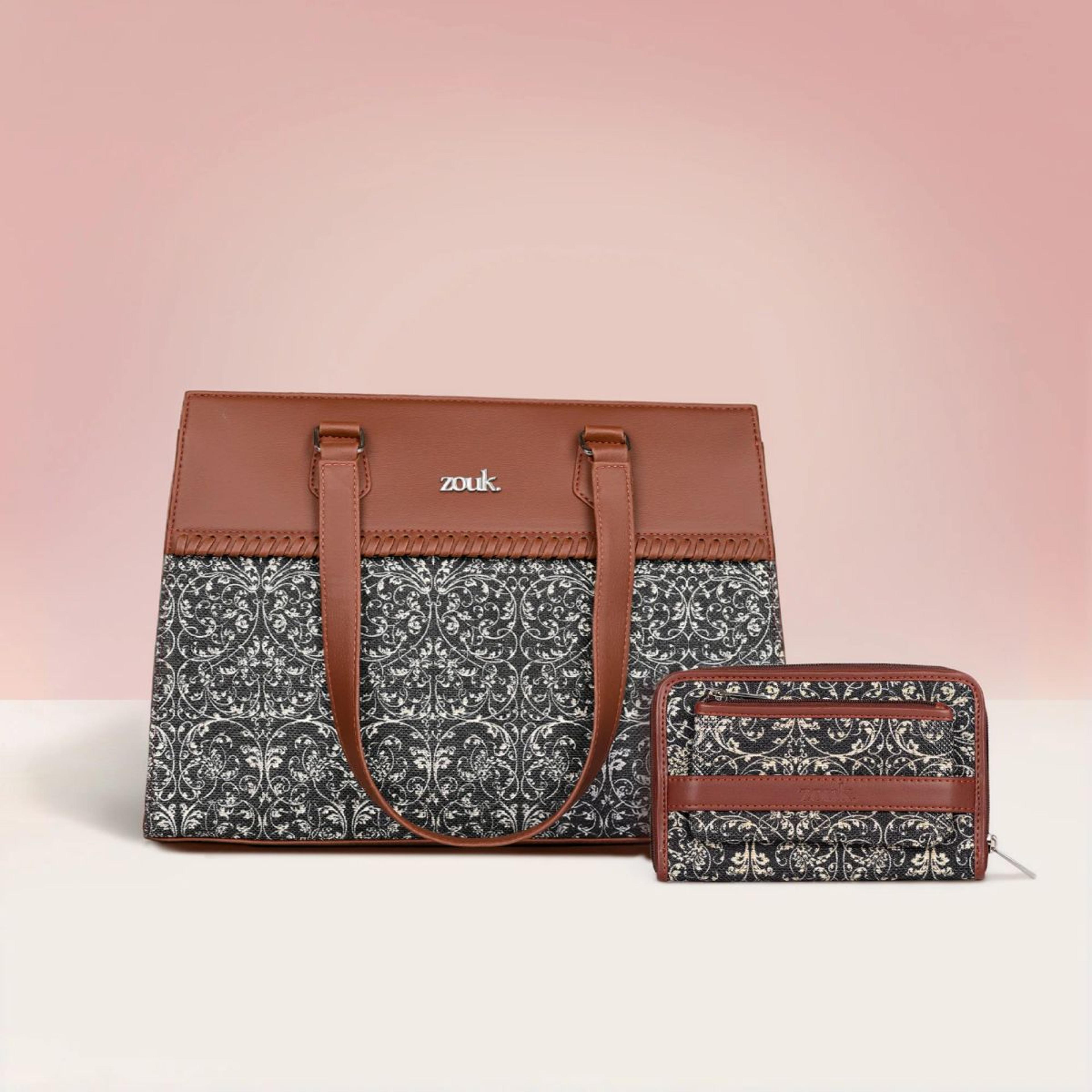 Lattice Lace Statement Business Bag & Lattice Lace Classic Zipper Wallet CFC Combo