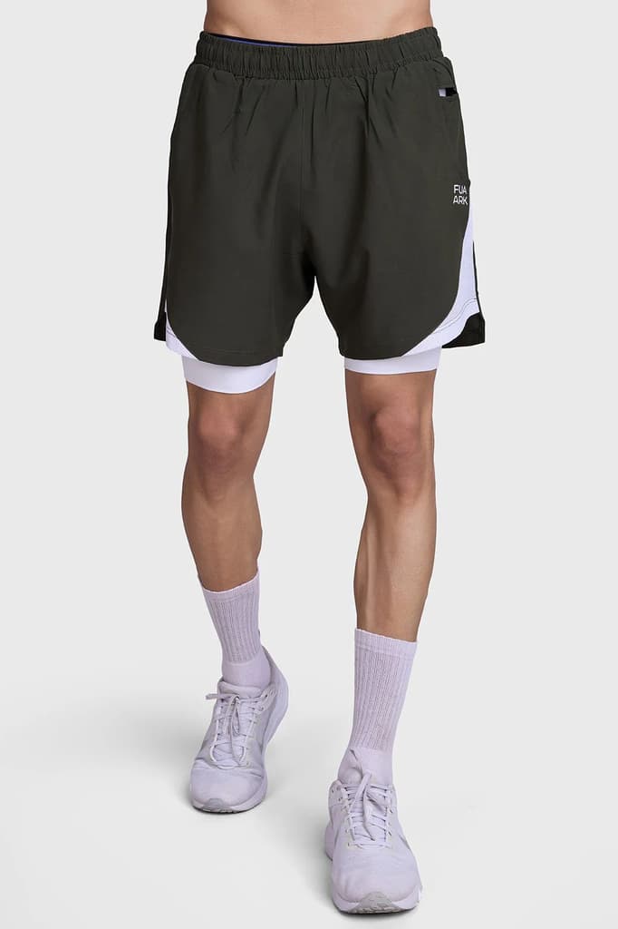 2 in 1 Mesh Shorts Olive — photo 4