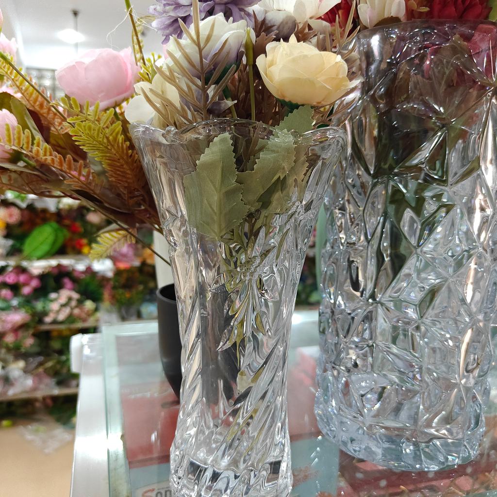 Clear Glass Vase | Modern Design | Decorative | Clear