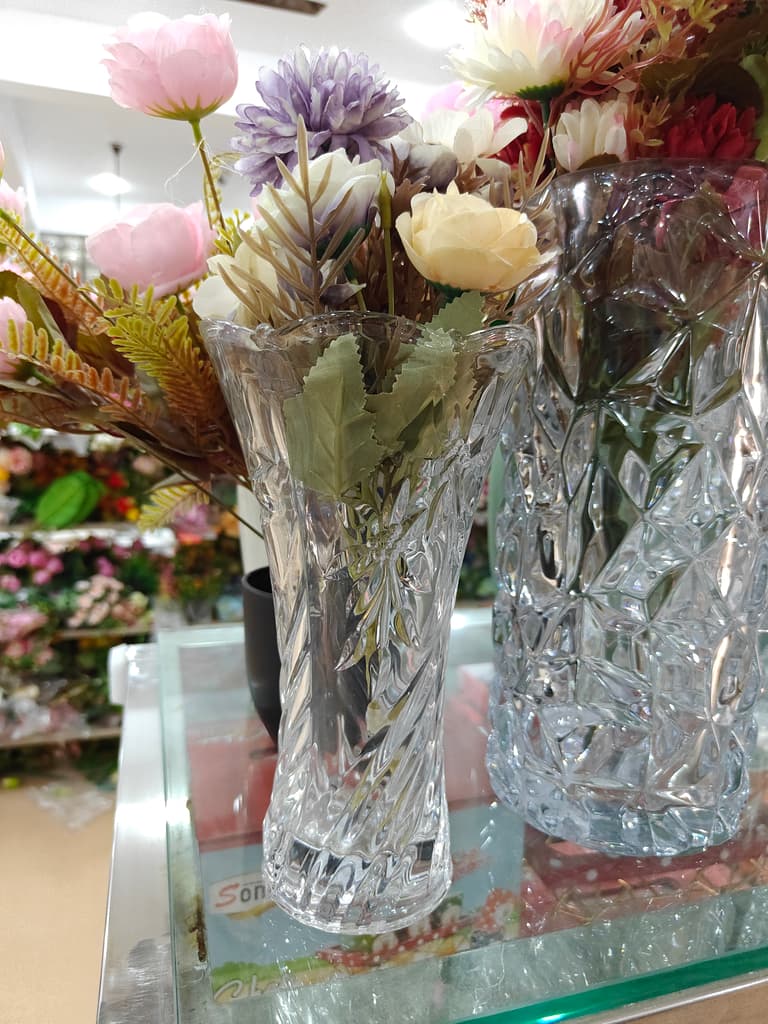 Clear Glass Vase | Modern Design | Decorative | Clear