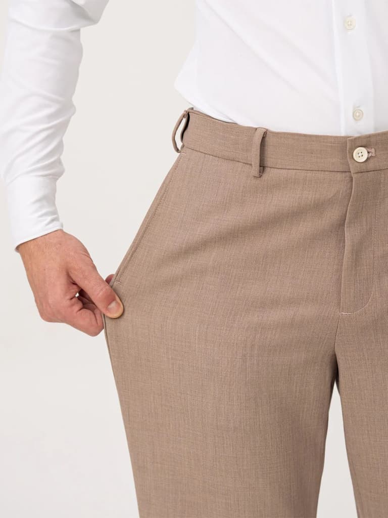 Advisor Brown Pro.Stretch Formal Trousers