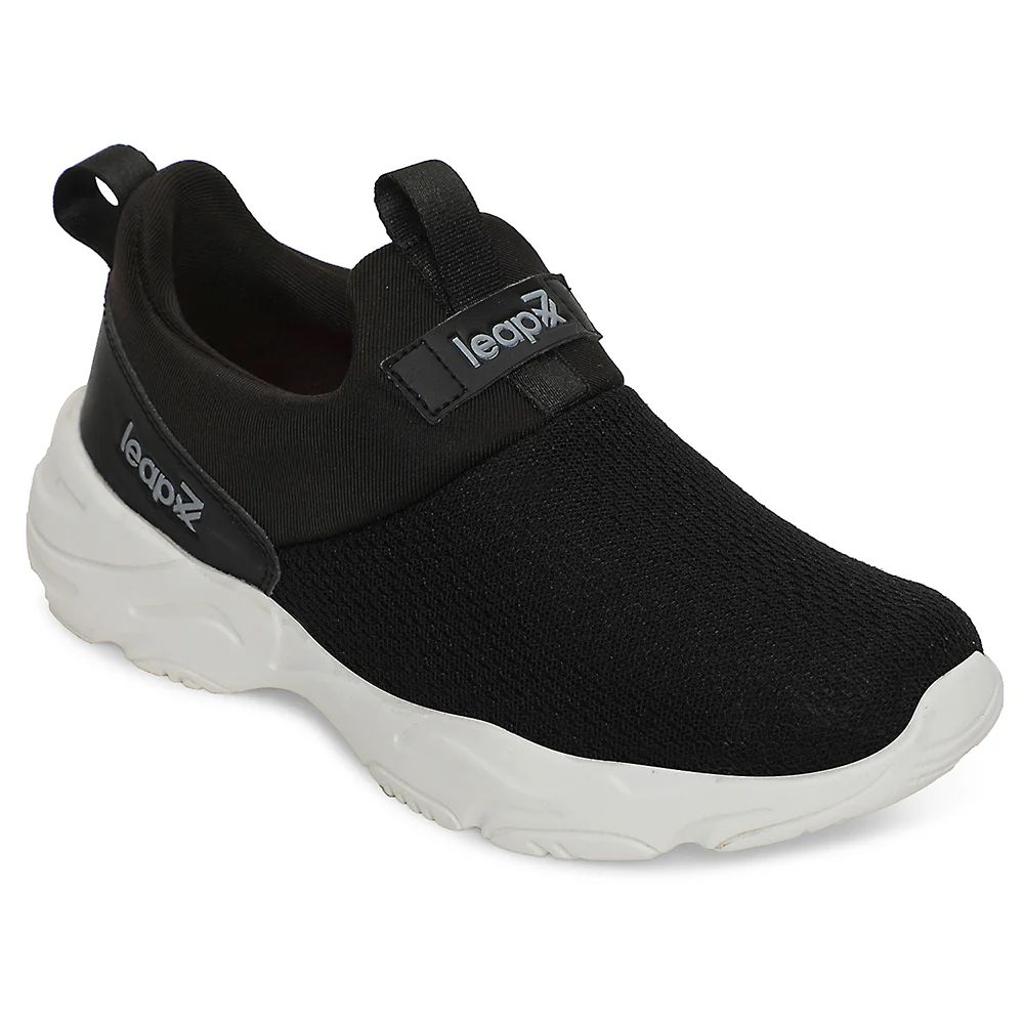 Leap7x Black Sports Non Lacing Walking Shoes For Women JIMNY-61E By Liberty