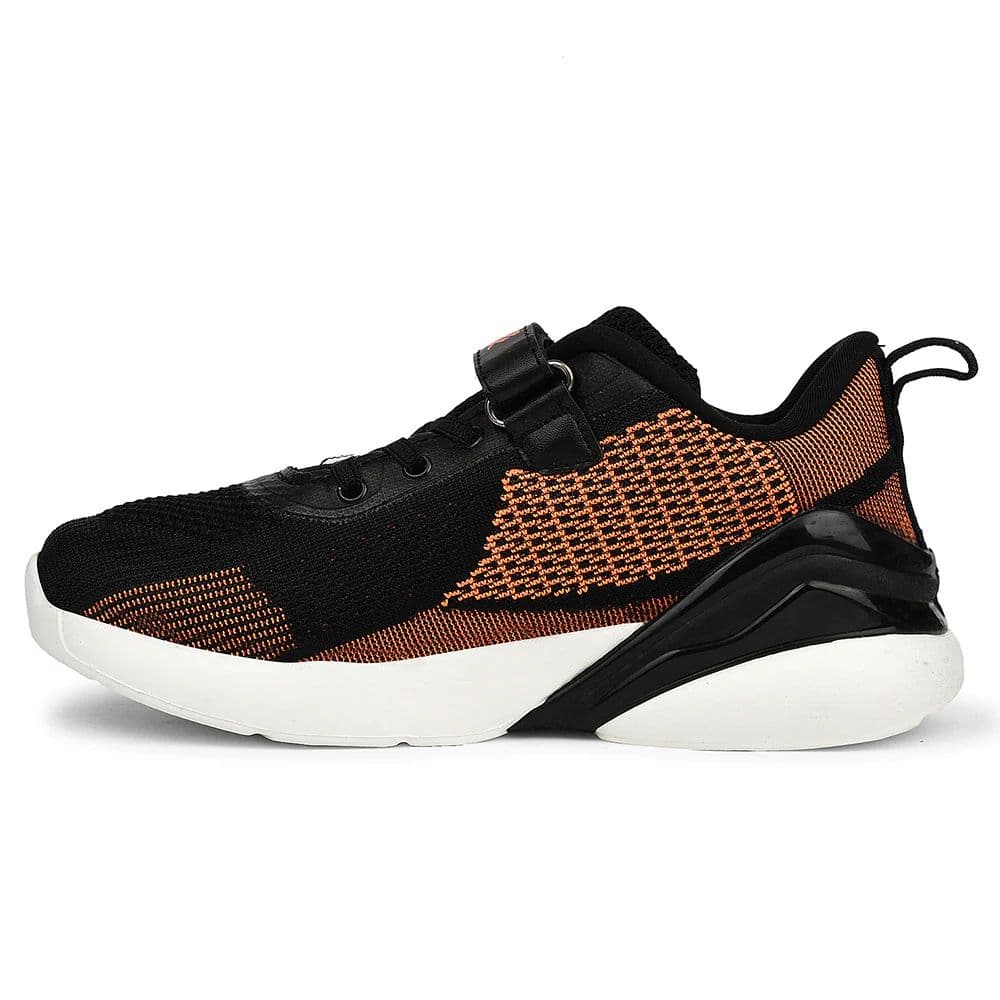 Leap7x Orange Sports Non Lacing Walking Shoes For Kids RWK-05 By Liberty — photo 3
