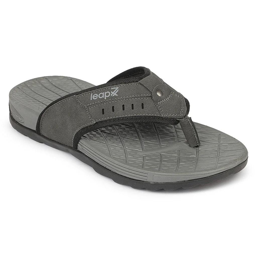 Leap7X VELOCITY-1 EVA Dark Grey Casual Slippers for Men by Liberty