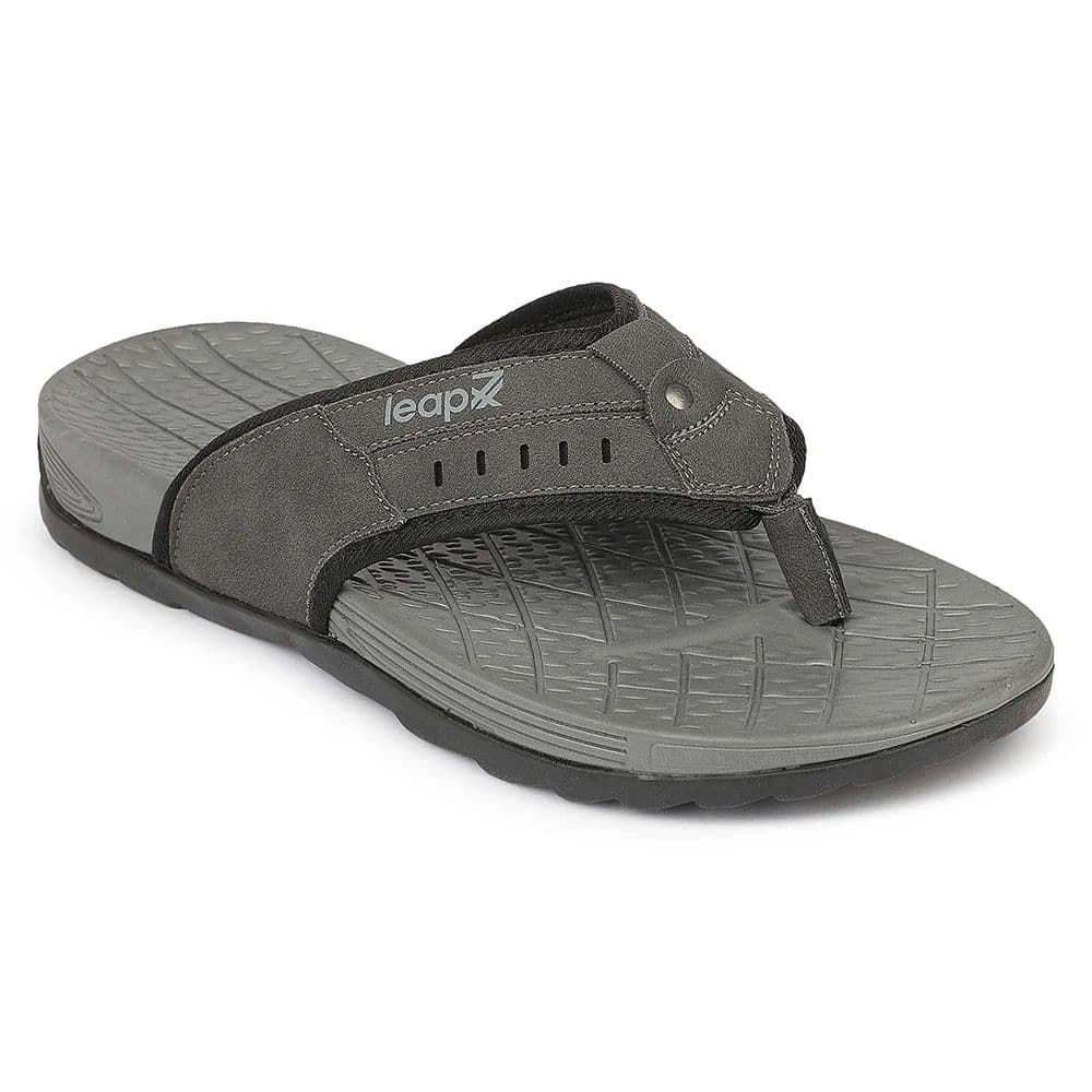Leap7X VELOCITY-1 EVA Dark Grey Casual Slippers for Men by Liberty — 6/40 / Dark Grey