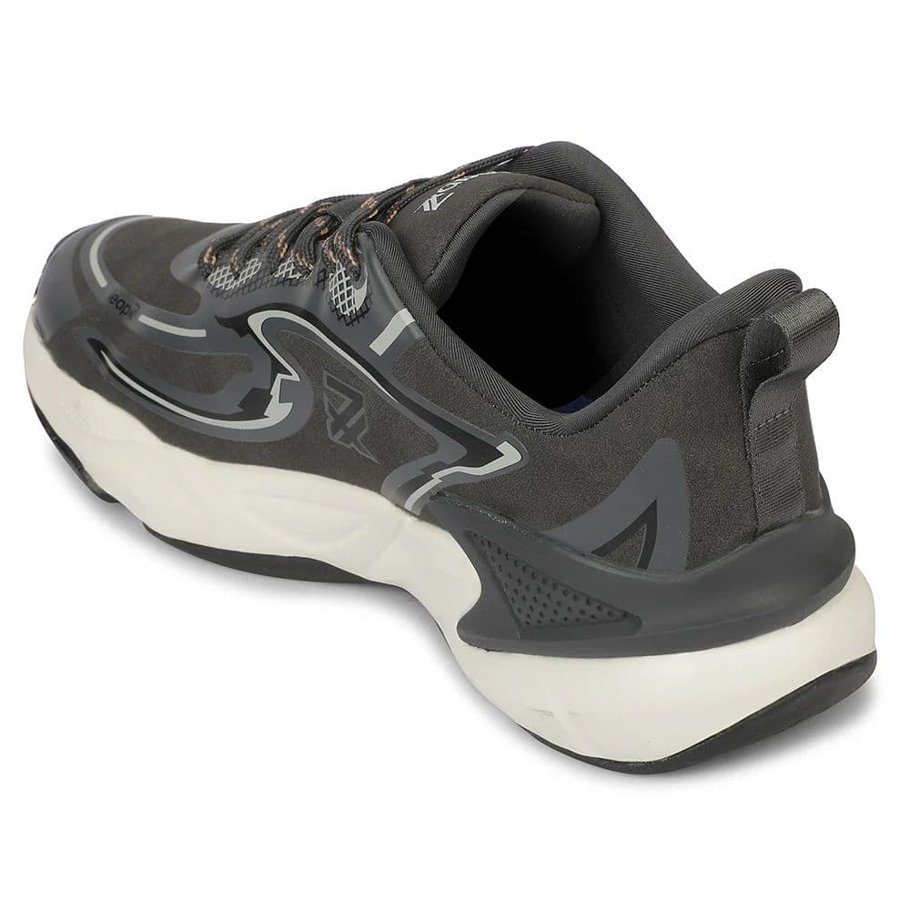 LEAP7X GLADIATOR Dark Grey Sports Running Shoes for Men By Liberty — photo 3