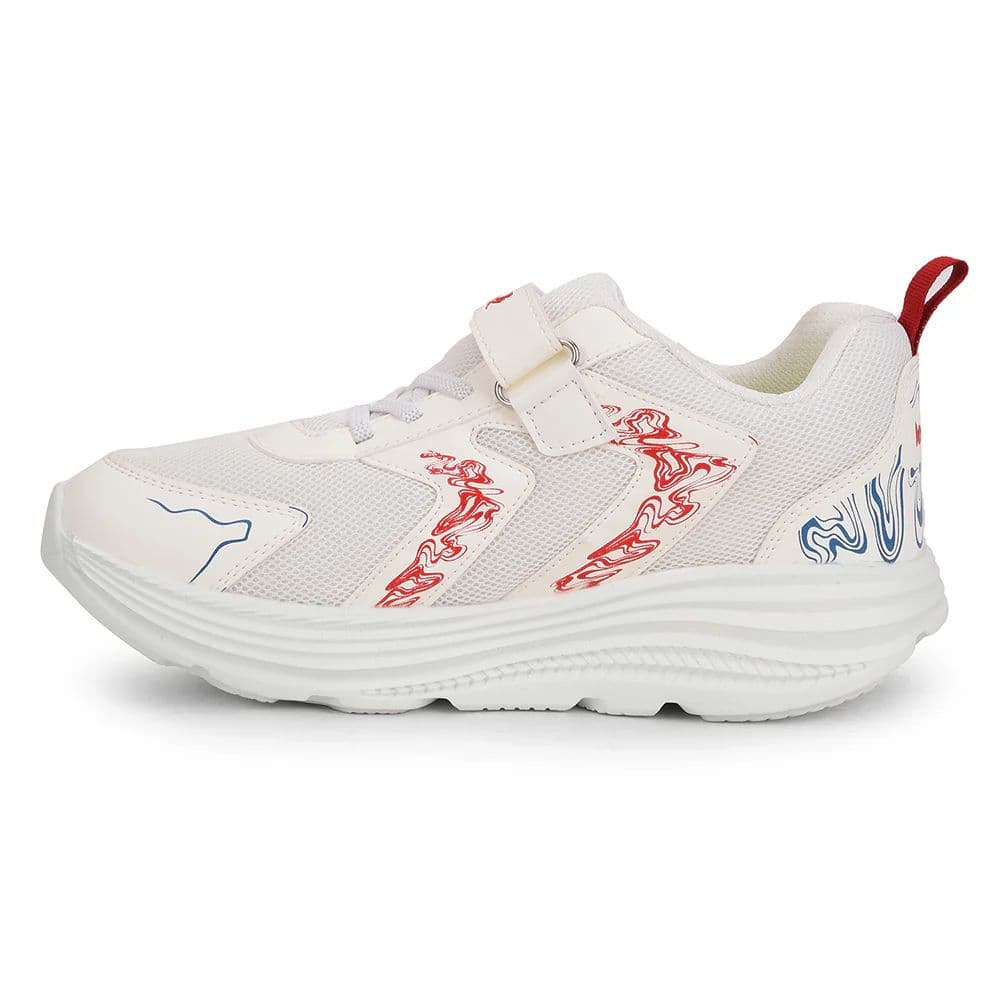 Leap7x White Sports Lacing Running Shoes For Kids ELENOR-2LE By Liberty — photo 3