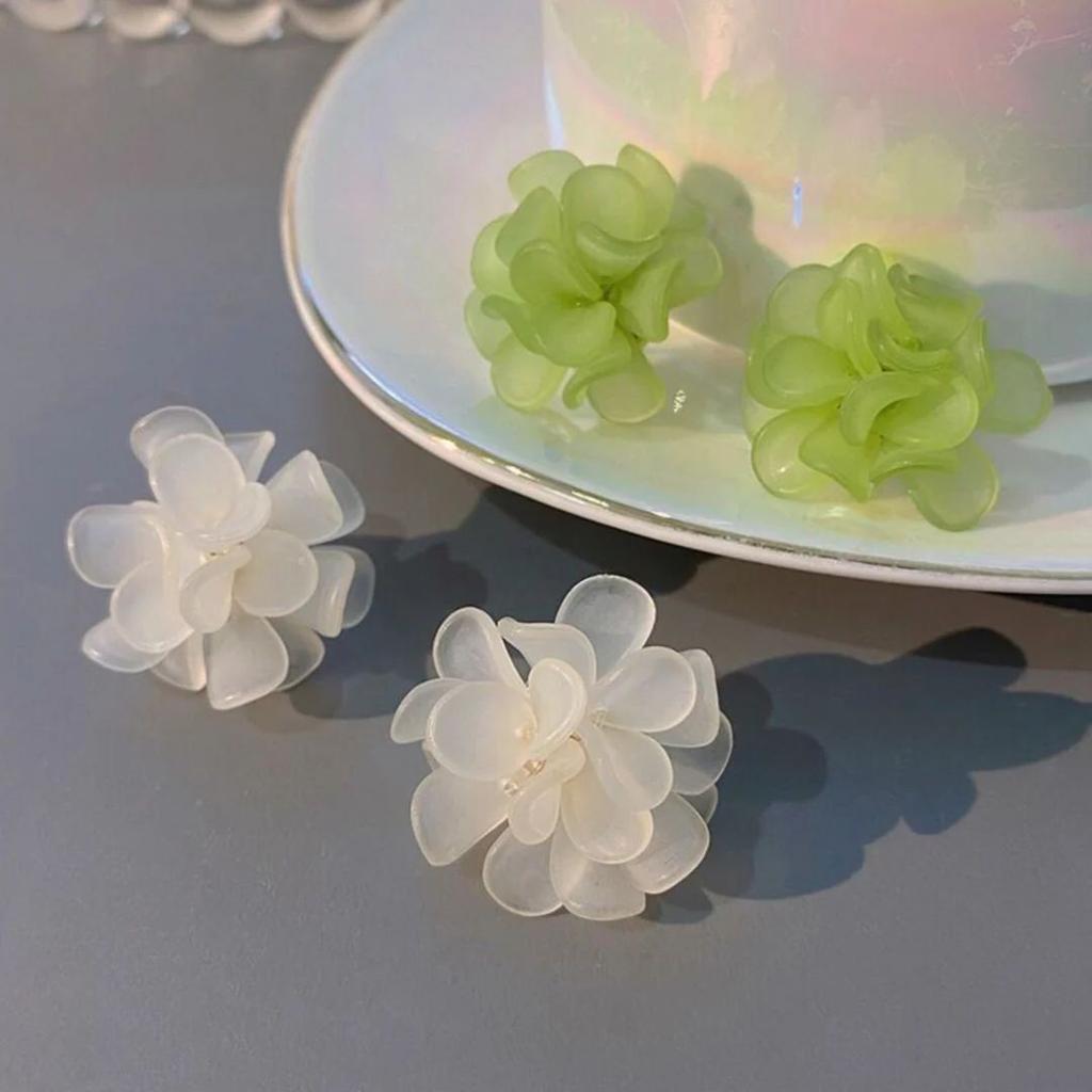 Pretty Pastel Acrylic Flower Earrings — photo 2