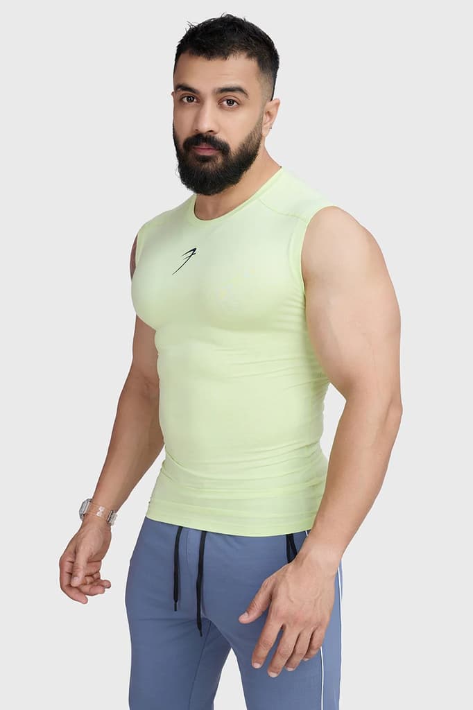 Compression Sleeveless Tank Lime — photo 8