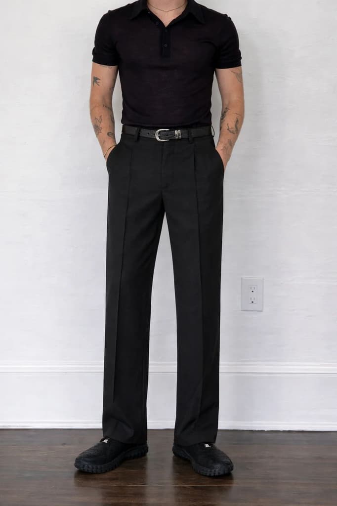 Straight Korean Pin-Tuck Pants — photo 4