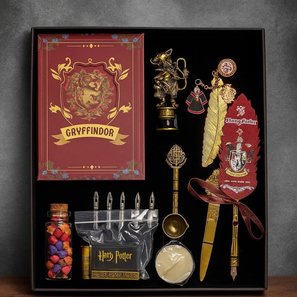 Harry Writing Gift Set | Premium House Collector’s Box — Gryffindor