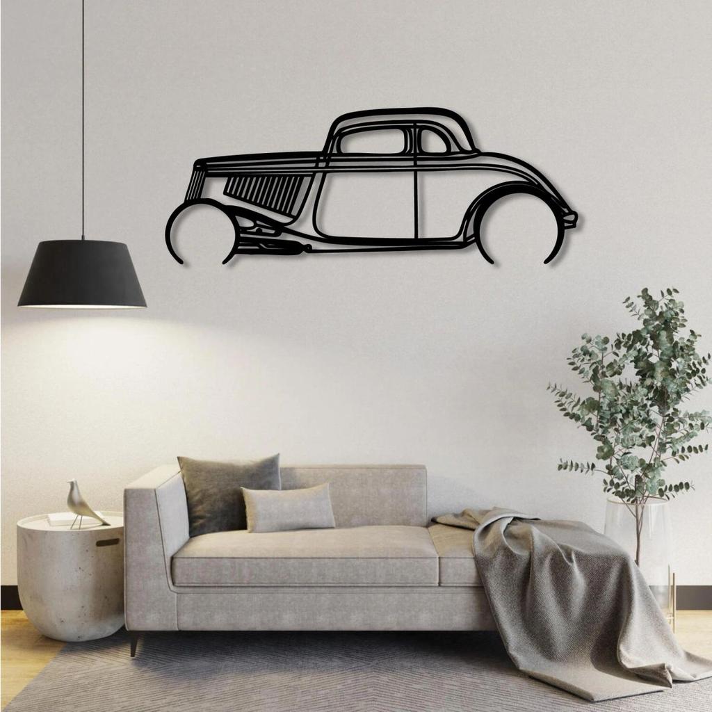 1934 FORD HIGHBOY HOT ROD METAL WALL ART — photo 2