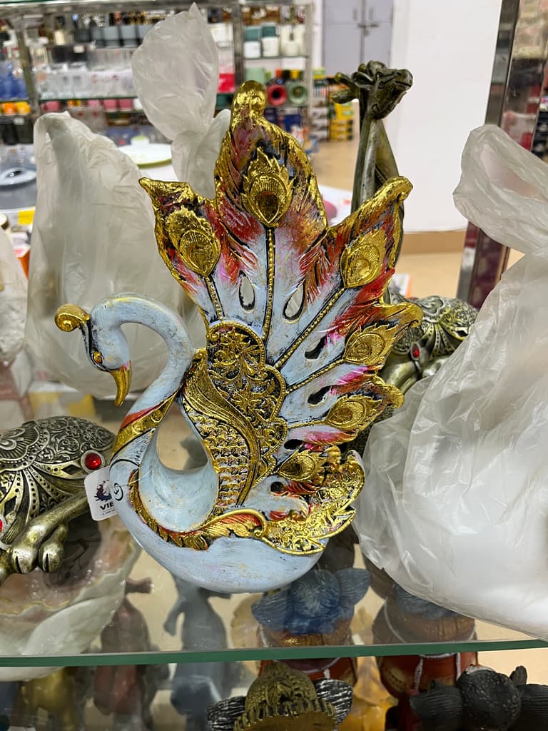 Gold and Pink Dragon Mask | Mask | Ceramic | Gold and Pink
