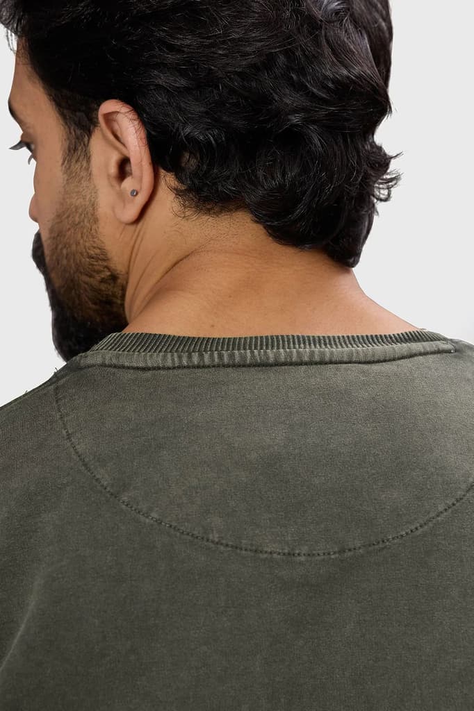Shadow Washed Sweatshirt Olive — photo 5