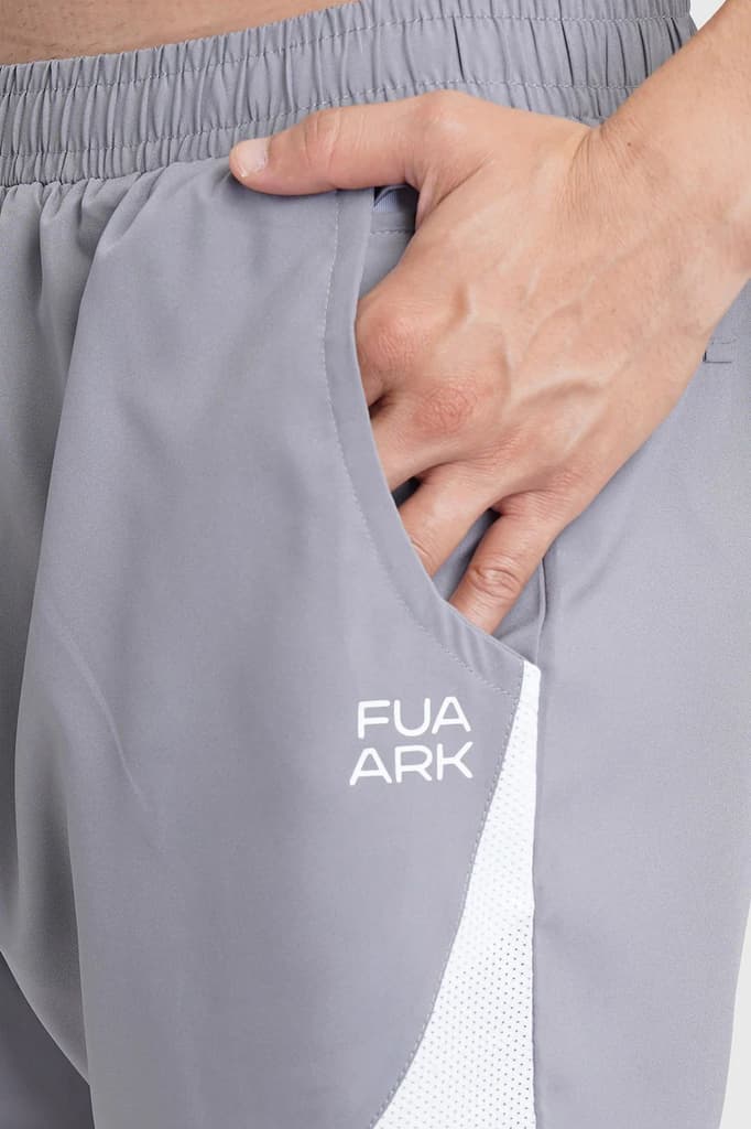 2 in 1 Mesh Shorts Foggy Grey With White — photo 3
